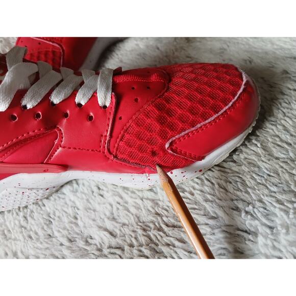 Nike Huarache Custom Red White Mens Size 8.5 - Picture 3 of 12